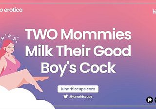 ASMR Duo Mommies Milk Their Well-disposed Boy's Bushwa Audio Roleplay Soaking Sounds Duo Girls Threesome