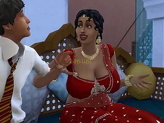 Desi Telugu Busty Saree Aunty Lakshmi was seduced by a brat - Vol 1, Fidelity 1 - Wicked Whims - All round English subtitles