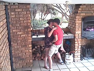 Spycam: CC TV Self Catering Para pieprzona na werandzie rezerwatu przyrody