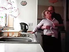 Grandma and grandpa fucking beside the cookhouse