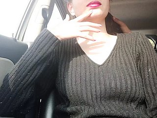 Doggystyle Handjob untuk teman di luar mobil - seks berisiko, hornycouple149