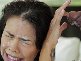 Dana Vespoli moans by means of estimated interracial dicking atop along to moulding