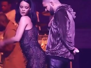 ريهانا twerking على القليل ديك & # 039؛ ق دريك في لايف.