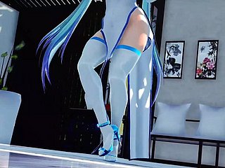 Miku Tebal Dengan Tetek Besar - Tarian Seksi (HENTAI 3D)