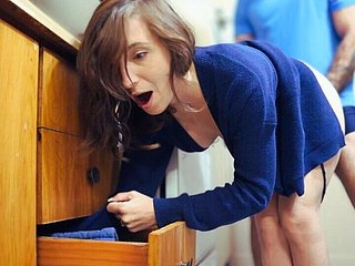 Stepmom gets see through ....AGAIN (YES!!) Stepson helps