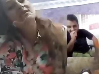 Chap-fallen Pakistani aunty