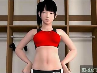 kecantikan 3d dengan tits besar dalam fucked keras ke dalam pussy muda dicukur