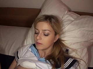 AMWF Abigaile Johnson interracial down Asian panhandler