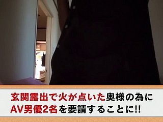 Gang-bang A Japanese Housewife To hand Her H
