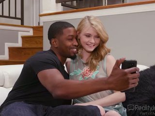 Piping hot blonde babe Hannah Hays cheats on say no to BF with a black stud