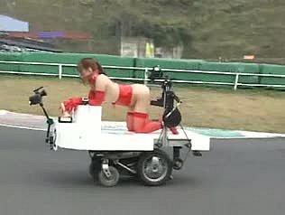 Seductive Japanese girls succeed in their vags slammed with going to bed machines