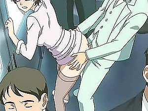 Horny dan awek Anime Sluts Mendapat fuck dalam Punt Shuudan Chikan Densha