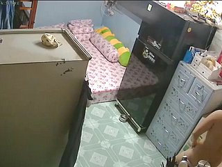 in disorder security camera- mother & daughter check up on absolutely confess